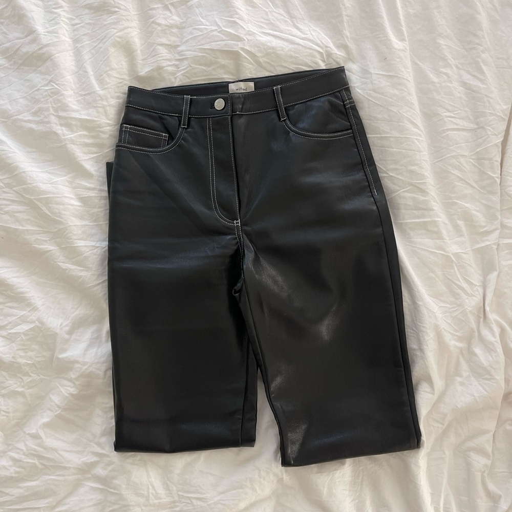 Aritzia Wilfred Melina Leather Pants